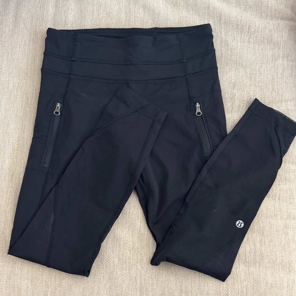 Lululemon Black Leggings with Zipper Pockets